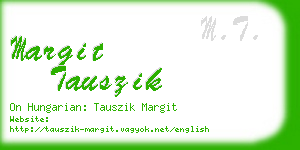 margit tauszik business card